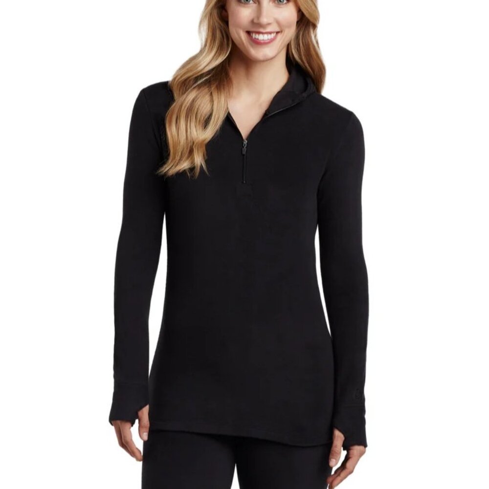 #1503 Fleecewear With Stretch Long Sleeve Half Zip Hoodie